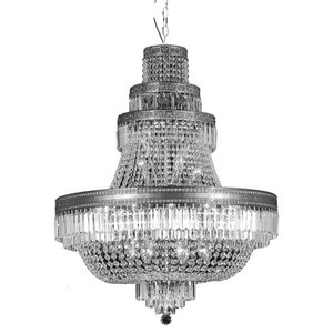 Kronleuchter Ø 80x105/220 cm transparente Eisenhanglampe