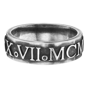 Ring 925/- Sterling Zilver mat-oxideert mit Spinell