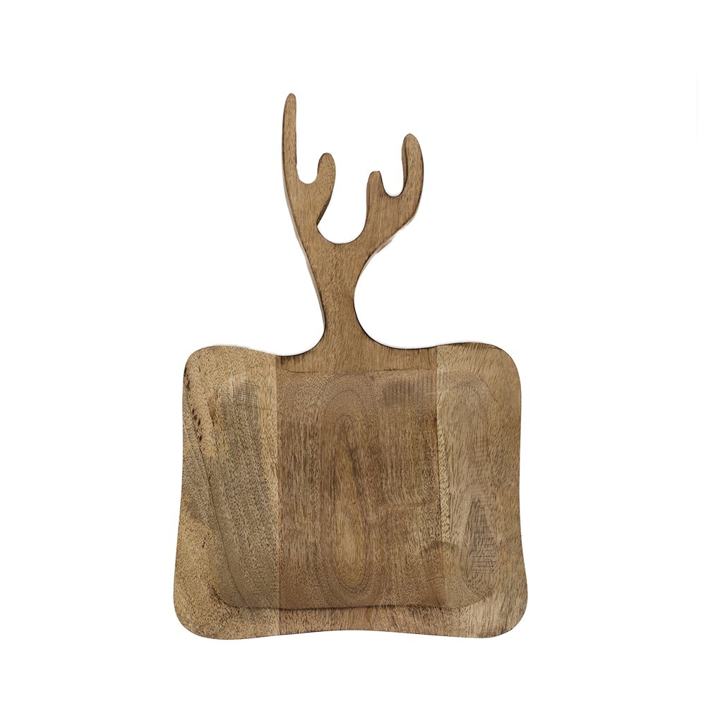Dish/cutting board mango wood antler 35cm