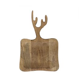 Dish/cutting board mango wood antler 35cm