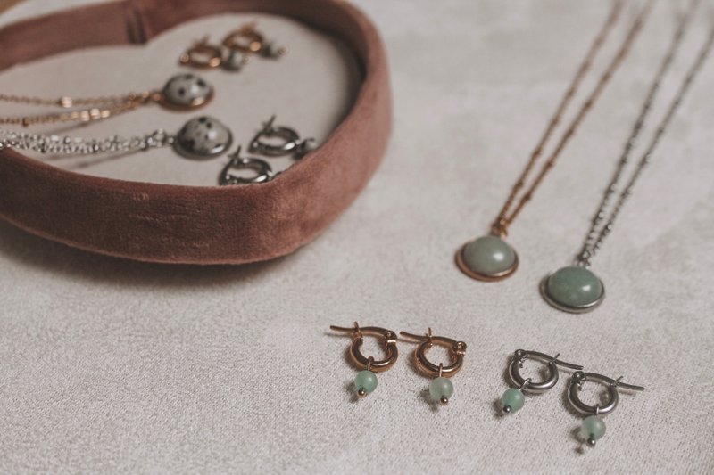 Ketting Aventurijn Steen - Goud