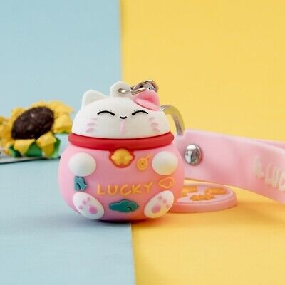 Edo Sleutelhanger Lucky Cat, 3x2,5cm, soft plastic, mix 12pcs