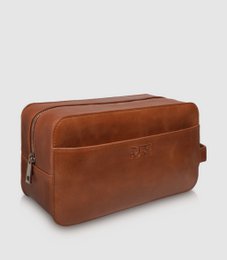 Borsa da toilette ATLAS Cognac