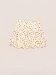 Fawn Deer Print Balloon Mini Skirt