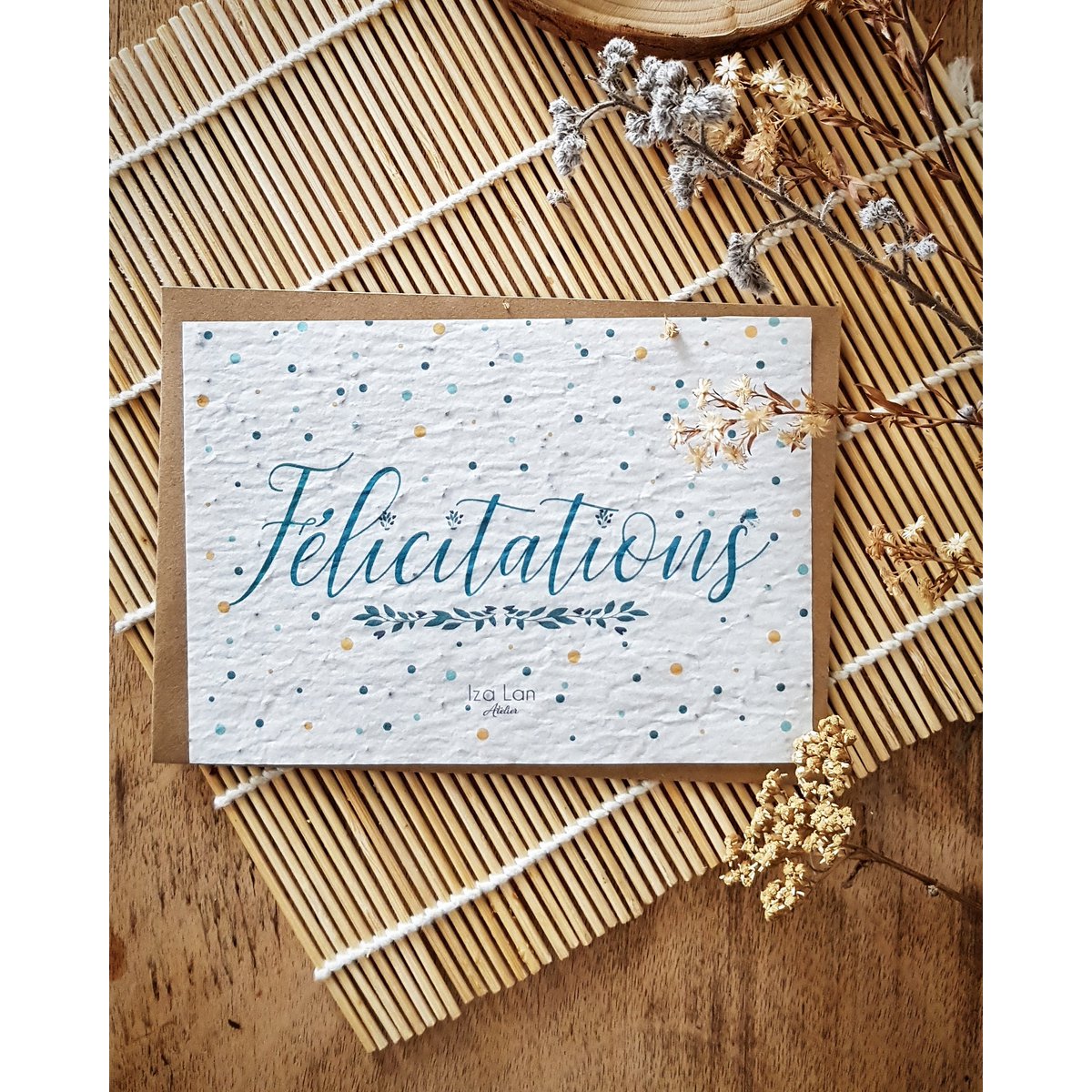 Carte à planter Félicitations thème confettis