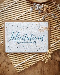 Confetti-tema Tillykke Plantable Card