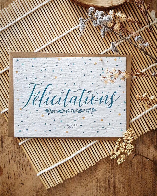 Confetti-tema Tillykke Plantable Card