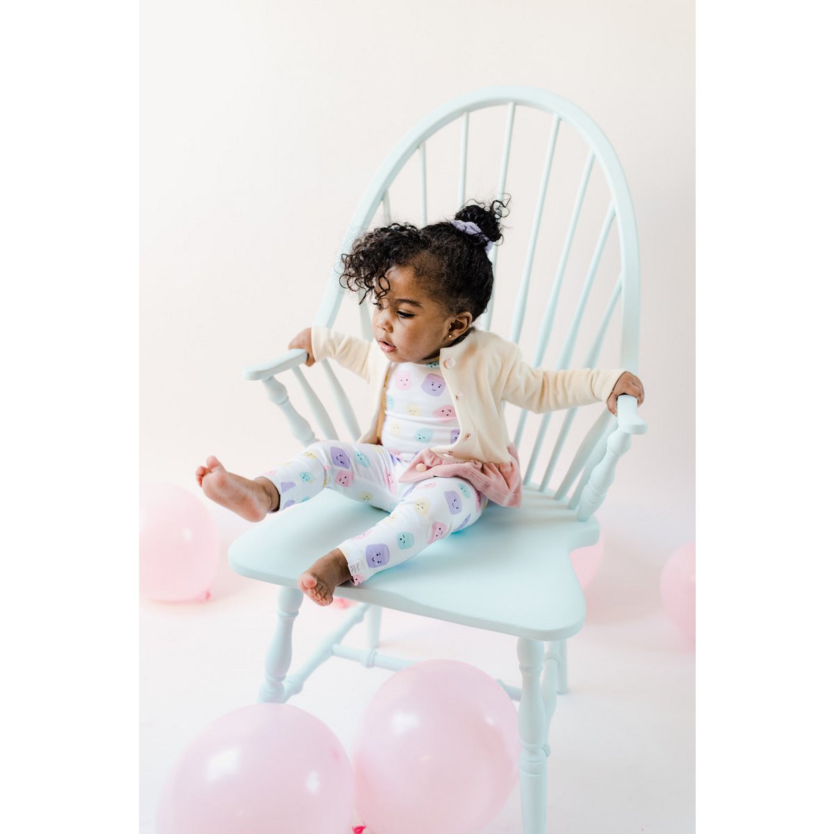 *Bestseller* Sustainable Chic Baby Cardigan Natural with Mauve Frill | 100% GOTS certified organic cotton