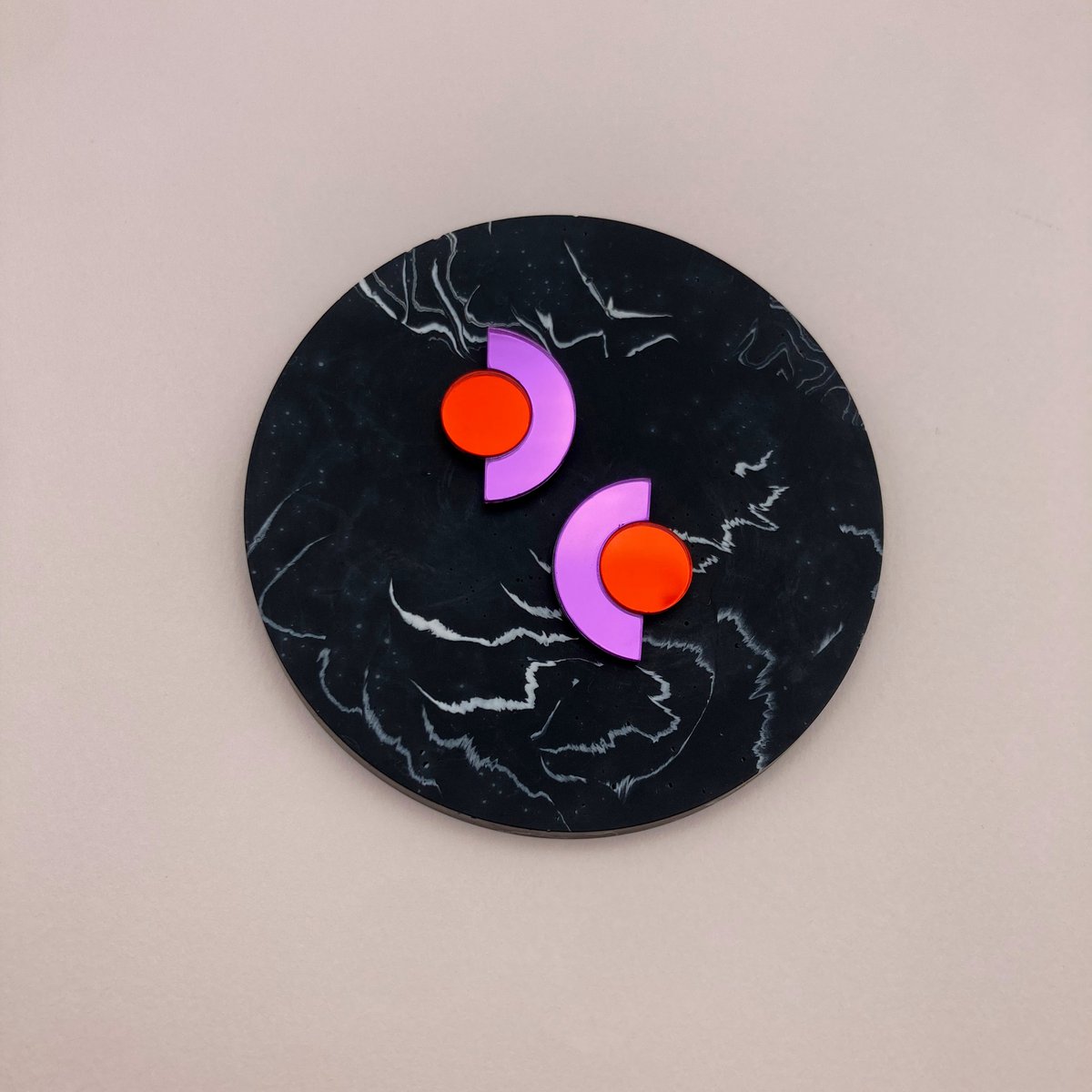 Mirror chip earrings - Roseline