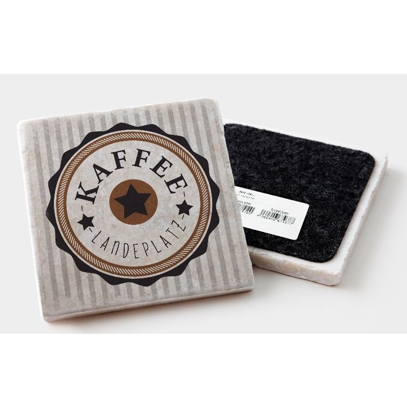 Marmeren Onderzetter "Coffee Landing Place"