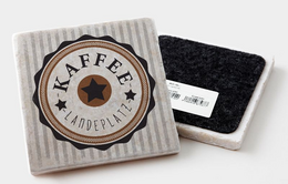 Marmor Coaster "Coffee Landing Place"