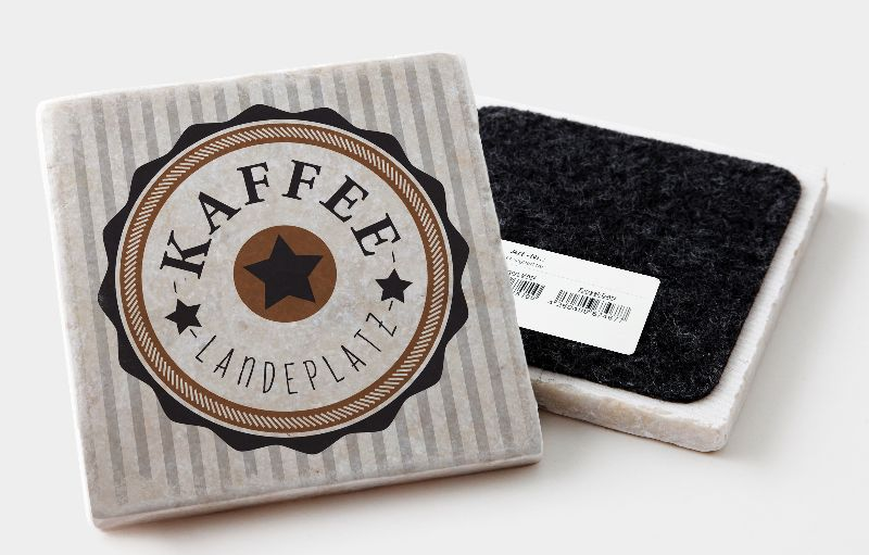 Marmor Coaster "Coffee Landing Place"