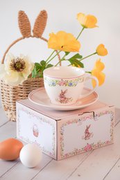 Cup & saucer Easter Joy pink 250 ml Isabelle Rose