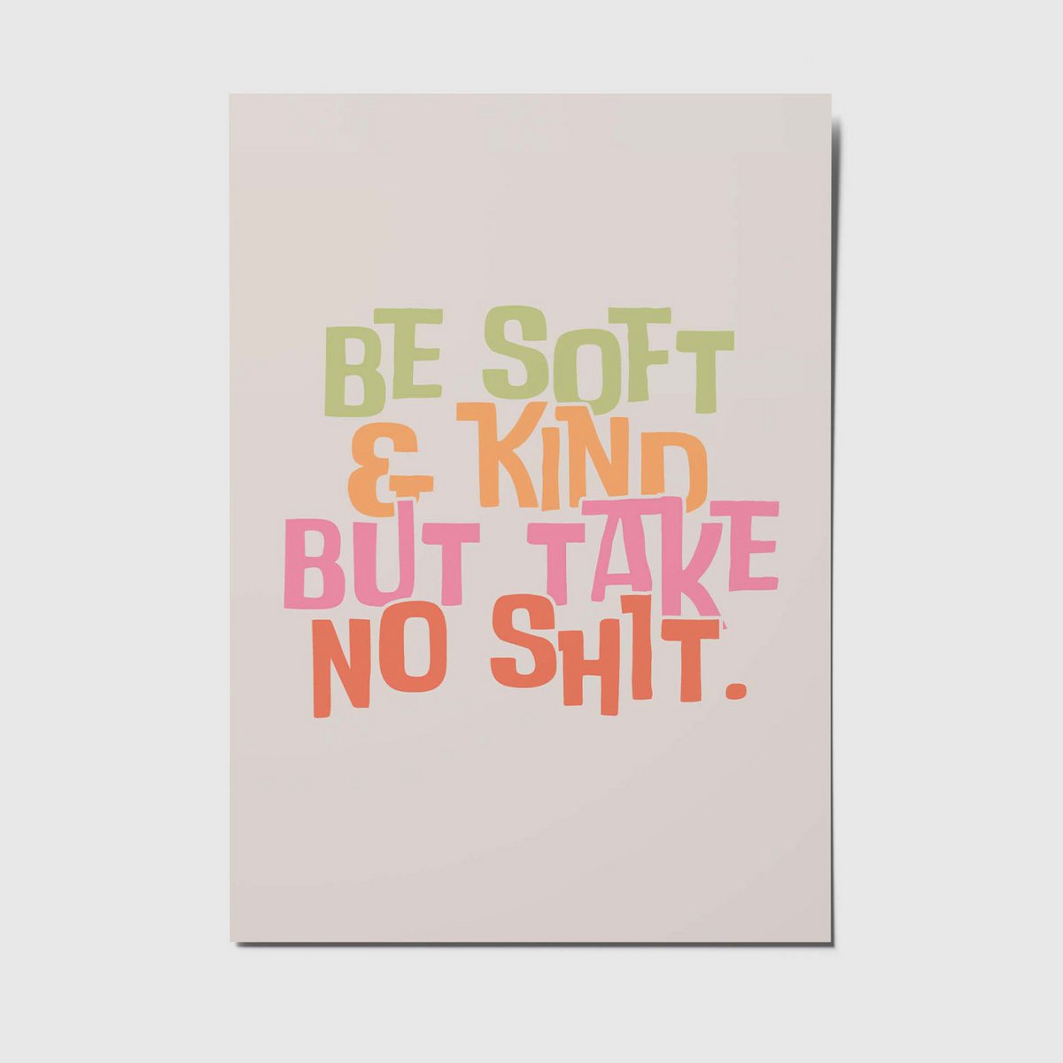 Be soft and kind - A6 Postkarte