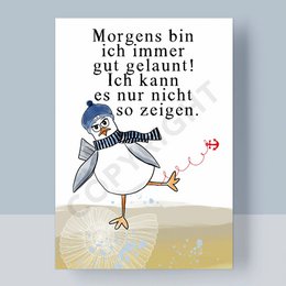 Postkort - Jeg er altid i godt humør om morgenen
