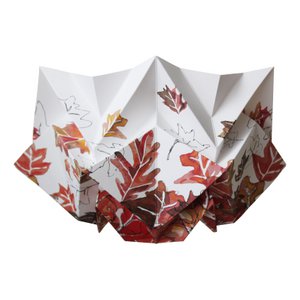 Origami Papier Wandleuchte - Herbstmuster