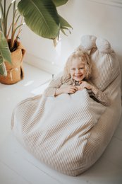 TEDDY L Beanbag, Corduroy, Lincoln 70 Light Blue