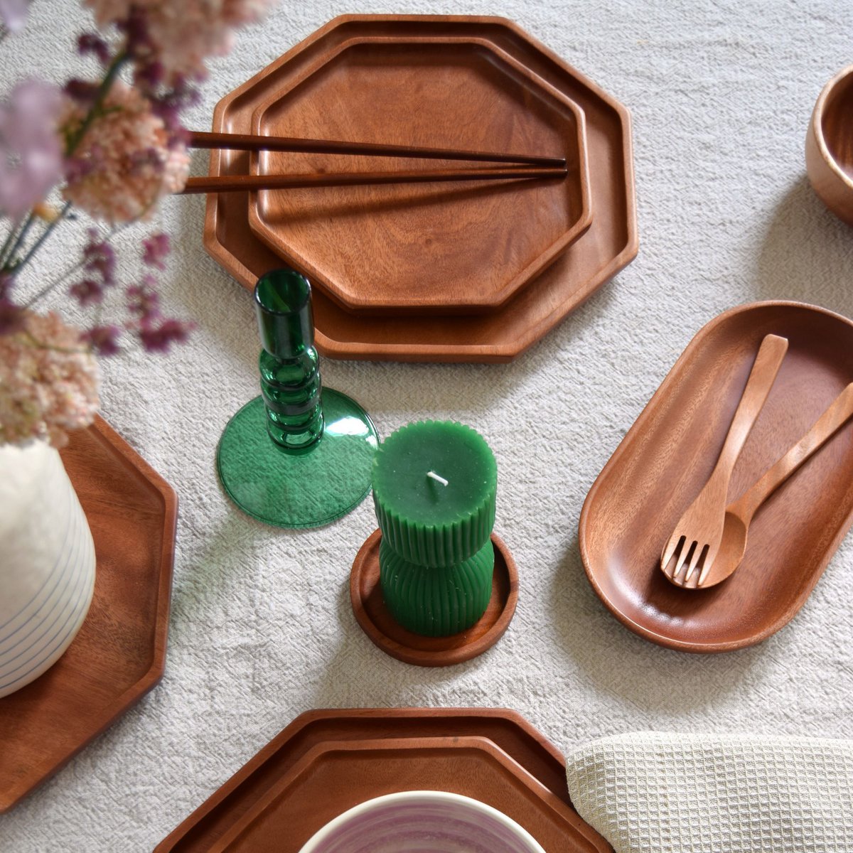 Handmade Tableware - Oval Tray 24x13 cm - Eco-friendly - Khaya Wood