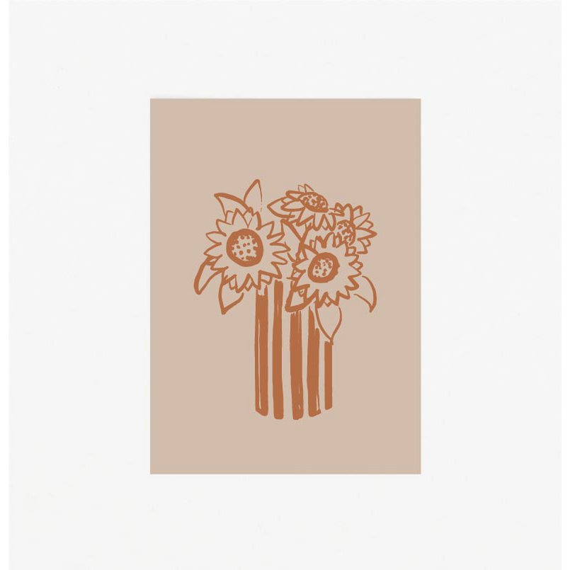 Postkarte / Sunflower Vase