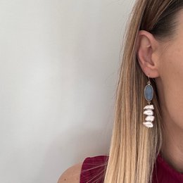 Nyra - Handcrafted earrings with baroque pearls