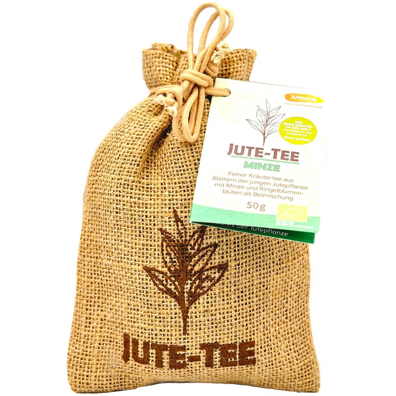 Sac de jute à la menthe et au thé en jute biologique
