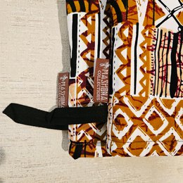 Set von 2 Ofenhandschuhen | Handgefertigter "Mudcloth" Bogolan Print inspirierter afrikanischer Druck
