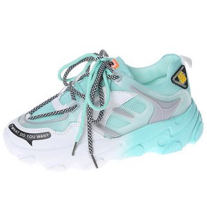 Farbverlaufs-Regenbogen-Plattform-Daddy-Schuhe für Damen