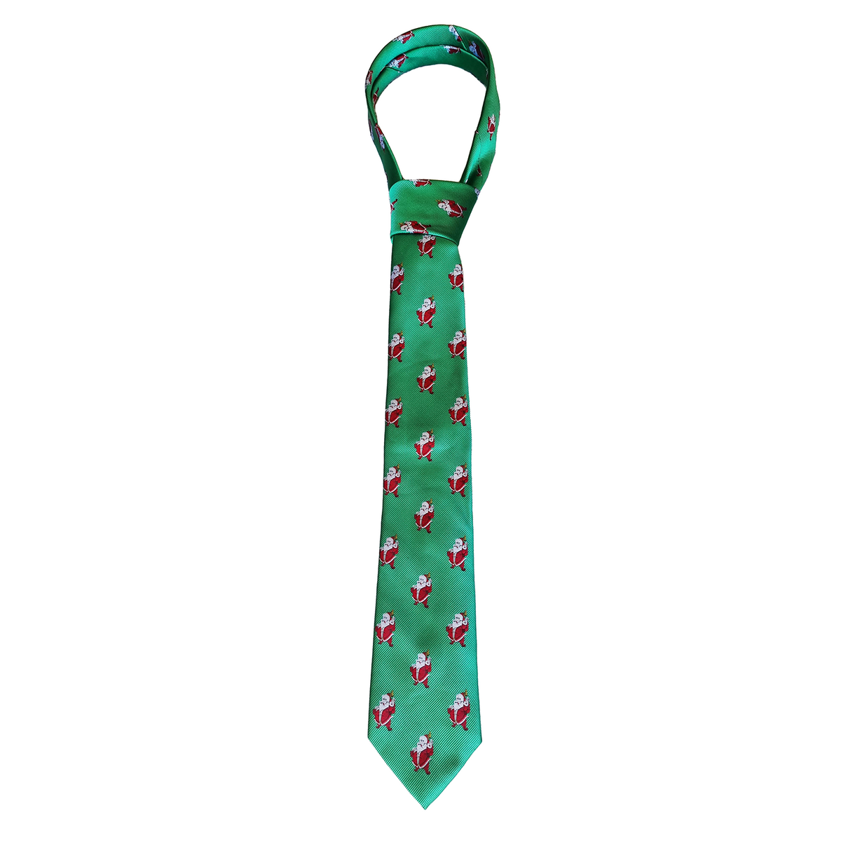 Tie - Green with Santa