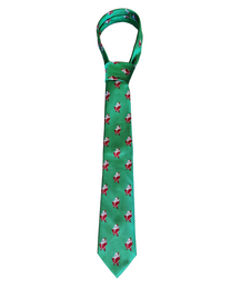 Tie - Green with Santa