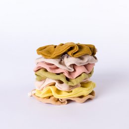 Scrunchie made from organic linen, vegetable dyed