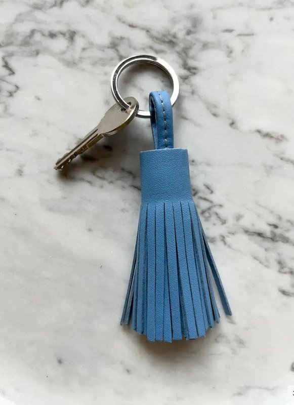 Portachiavi in ​​pelle - "Mariyam" - Azzurro FAIR