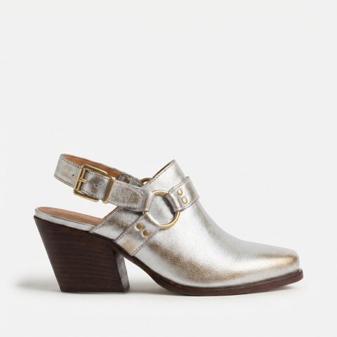 Deva Silver Mules