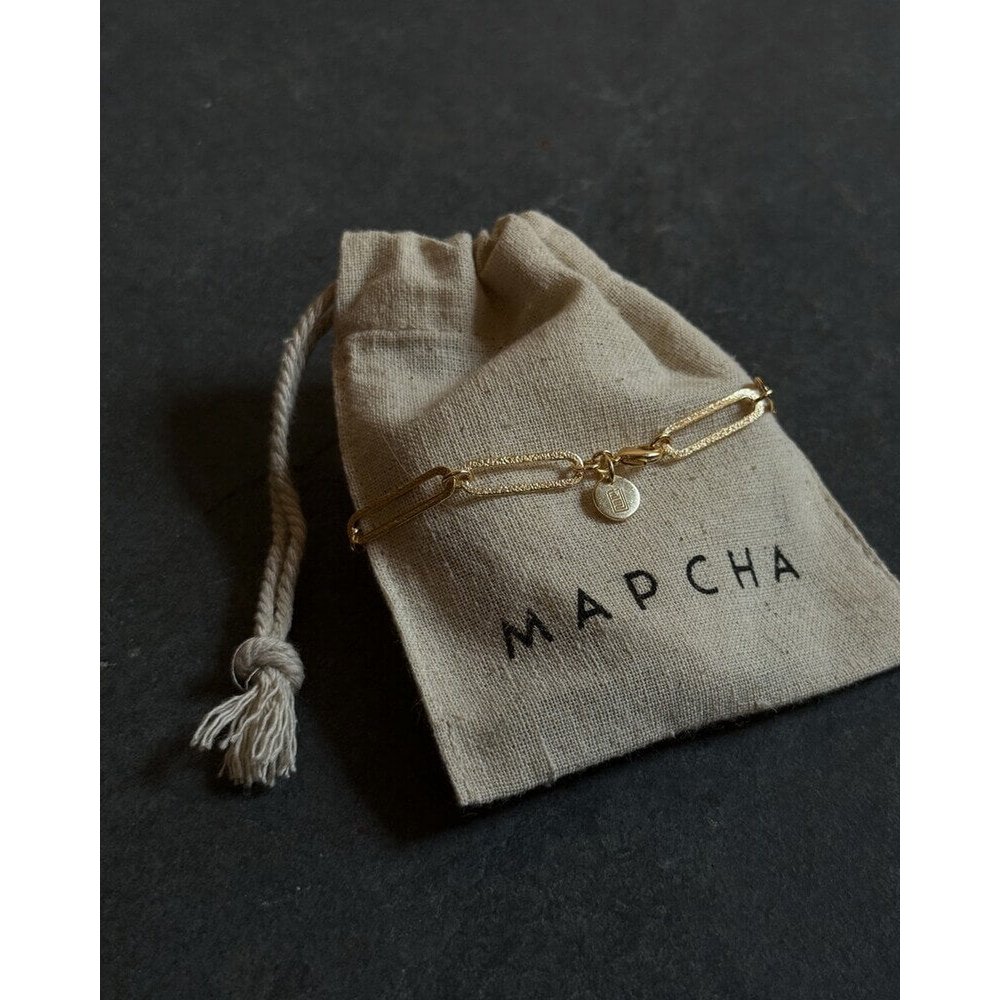 Pulsera de cadena de eslabones con moneda de oro