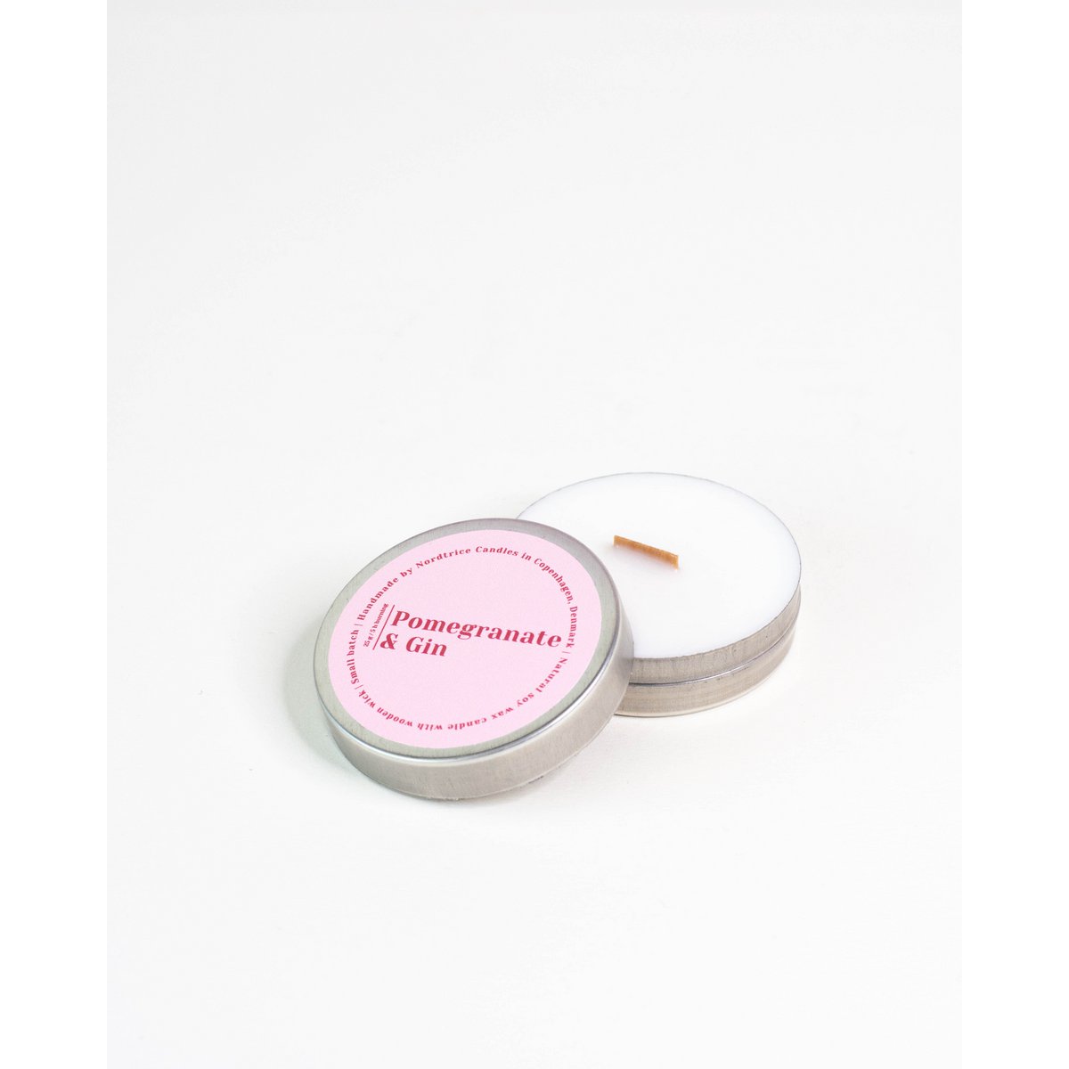 Mini scented soy candles, Pomegranate & Gin