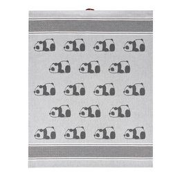 Kitchen Towel Panda Grey Cotton