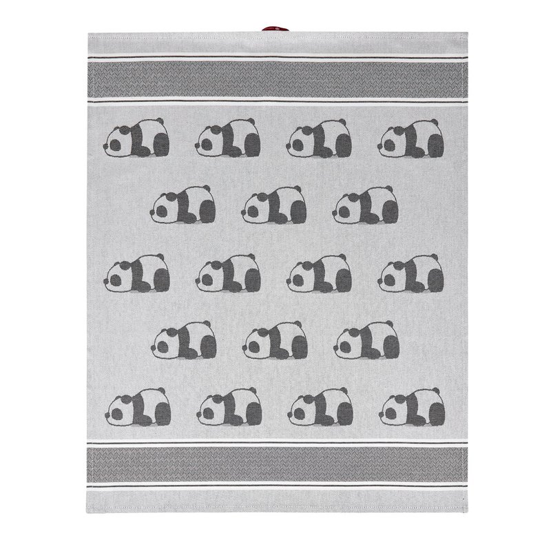 Keukenhanddoek Panda Grijs Katoen