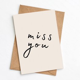 Miss You Card