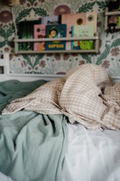 TISU børnedynebetræk & pudebetræk, Beige Gingham