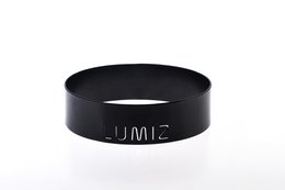 Black metal ring, 12 cm diameter, for outdoor lighting