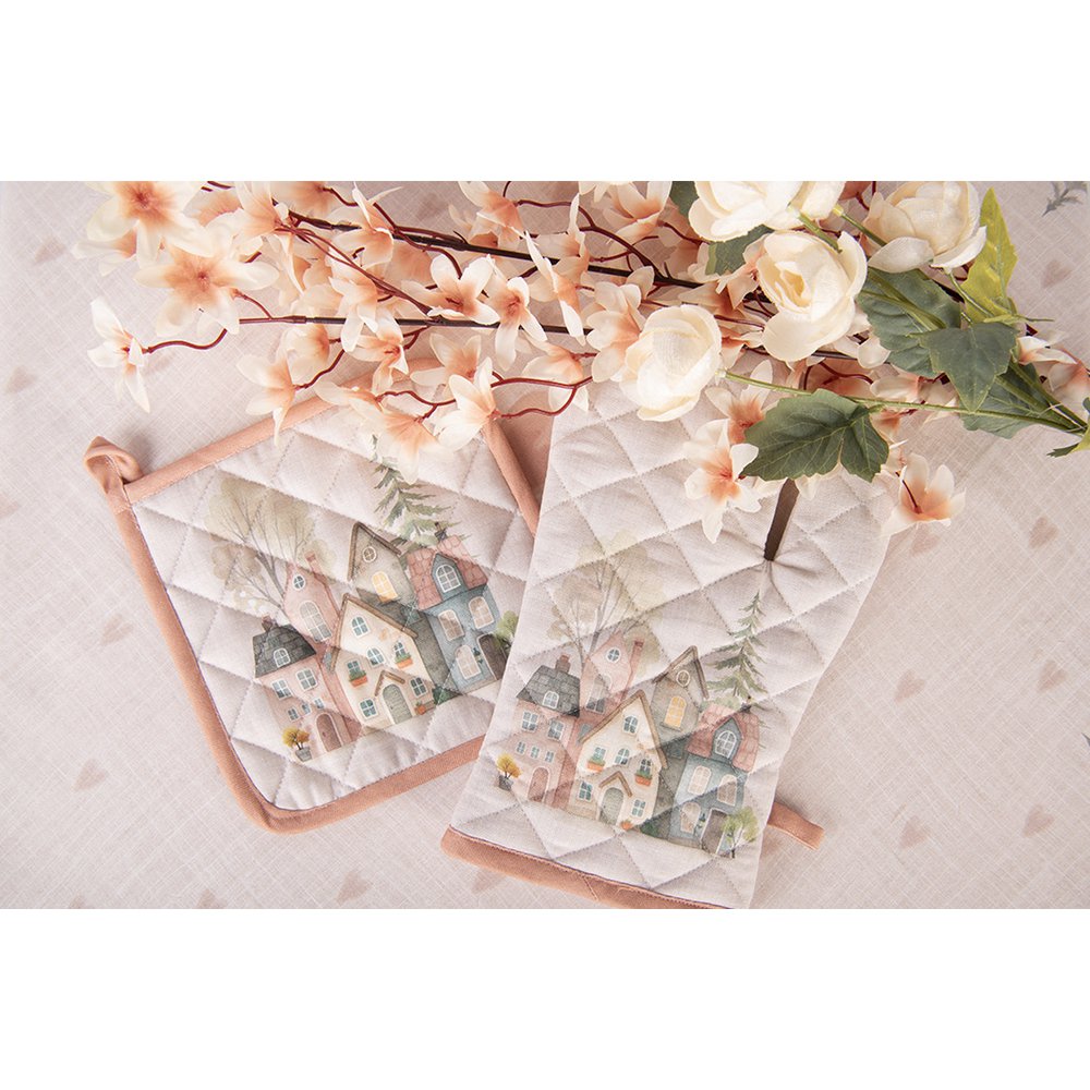 Gant de cuisine 18x30 cm Coton Beige