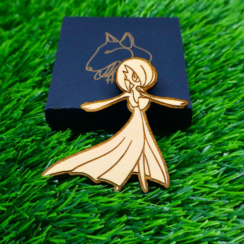 WOODEN GARDEVOIR Pokémon Magnet, Custom Geek Anime Gamer Room Gift, Nerd Video Game Fan HouseWarming Decoratie