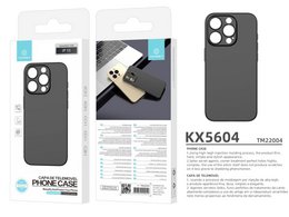 Techancy Capa Para Telemóvel Ultra Fina Preta KX5604, Compatível Com O Telemóvel Iphone 15, Material Pp De 0,5 Mm.