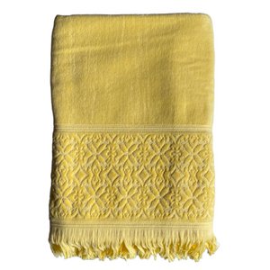 Plain velvet bath towel Romance zeste 90x170