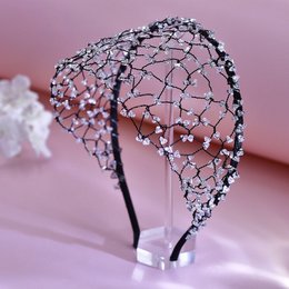 Filet à cheveux en cristal tricoté de luxe