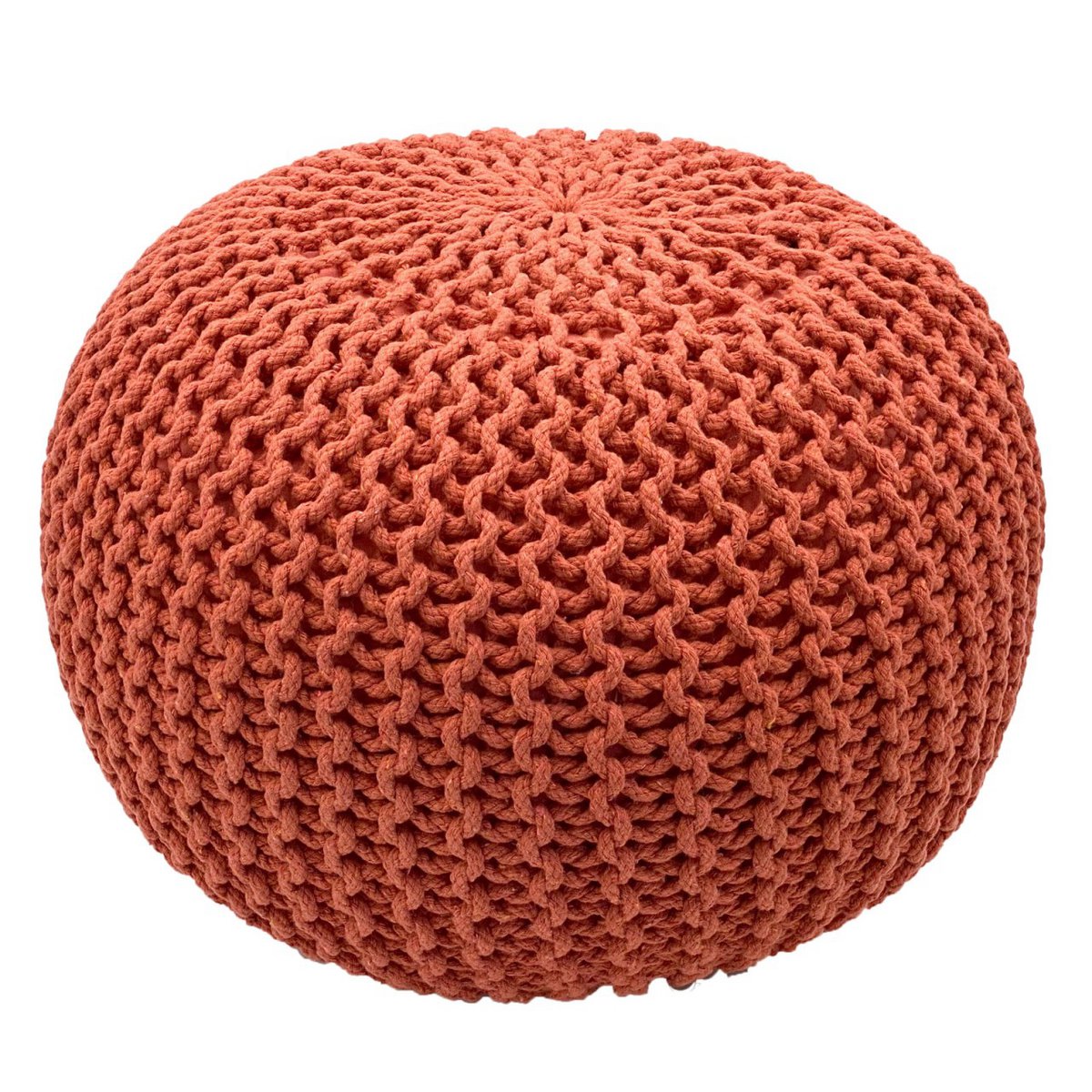 Brei -ontlasting pouf Ø 45 H 30 cm cm stoel pouf breien vloer kussen
