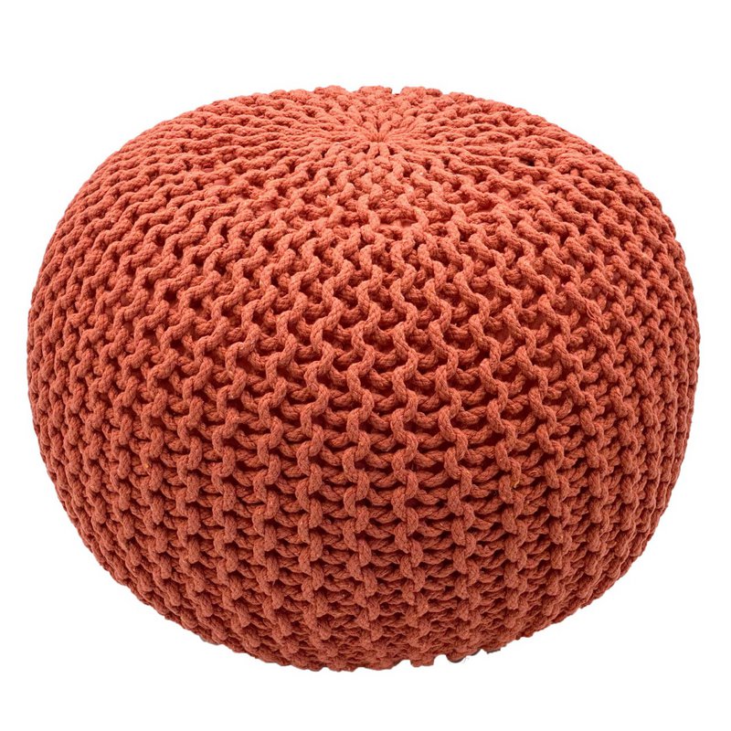Knitted stool pouf Ø 45 H 30 cm cm seat pouf knitted floor cushion