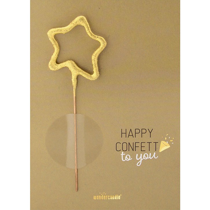 Happy Confetti Craft Paper Mini Wondercard
