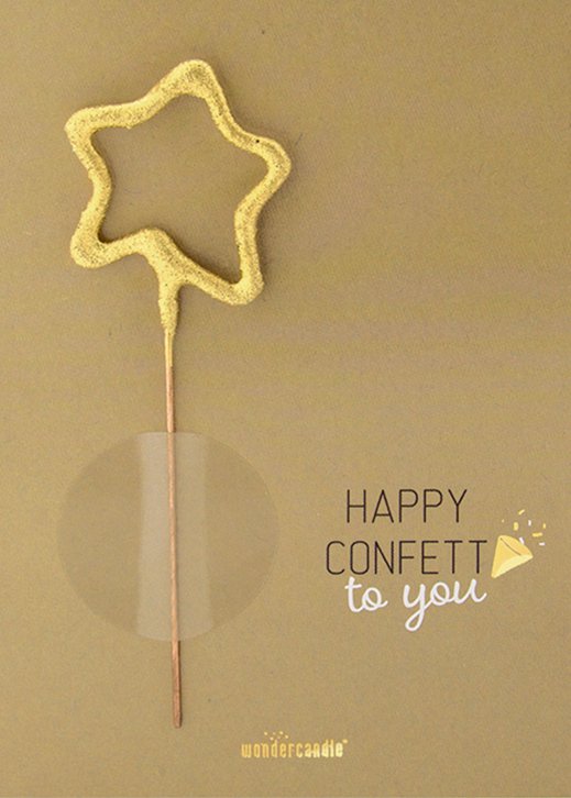 Happy Confetti Craft Paper Mini Wondercard