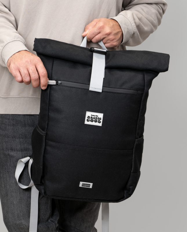 Polar Explorer - Wasserdichter Hanfrucksack Schwarz