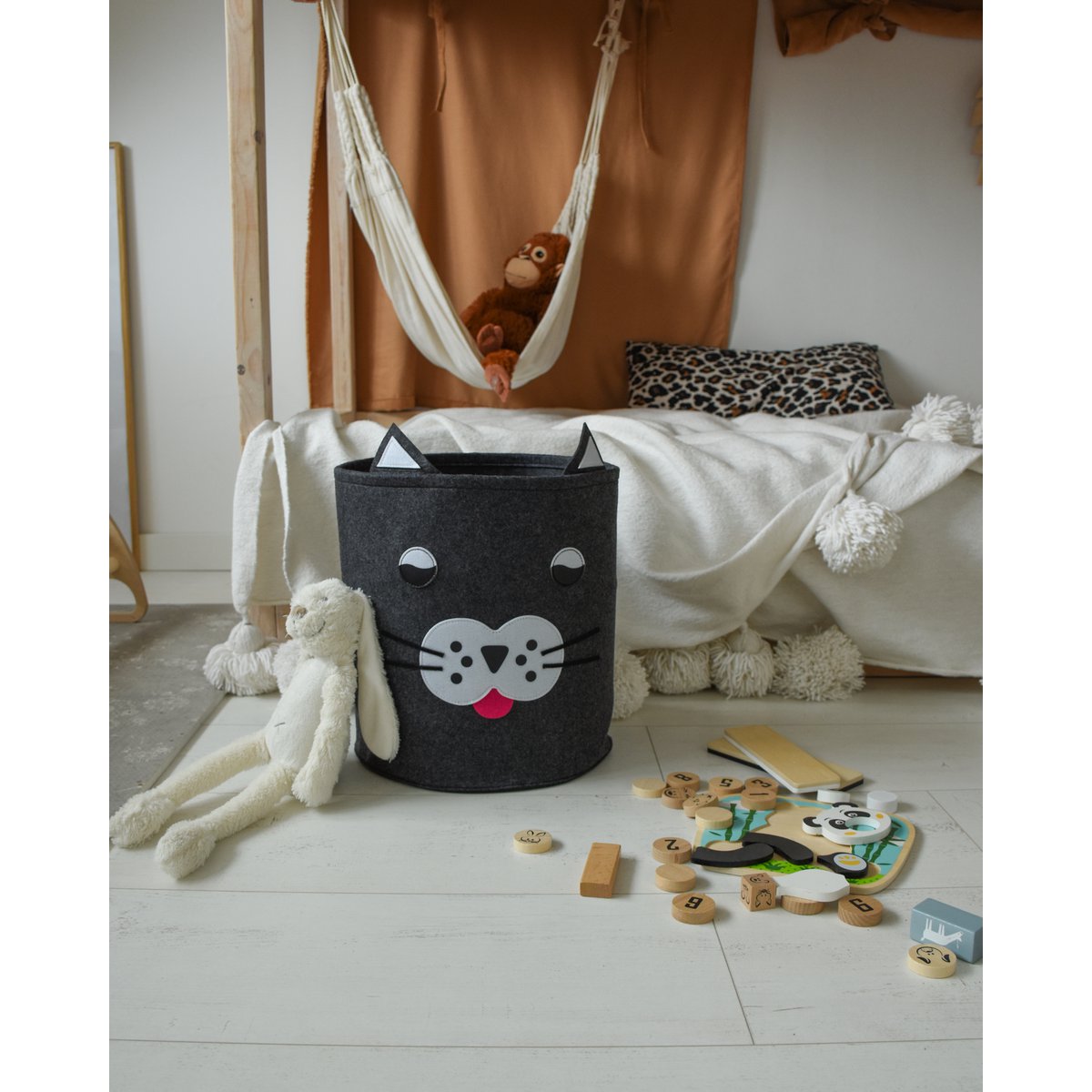 Storage Basket Children's Room - Cat